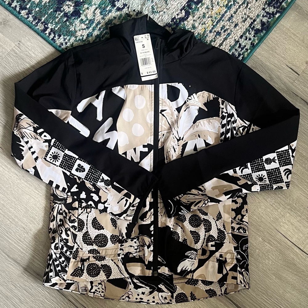 NWT FARM RIO X ADIDAS RELAXED LIGHTWEIGHT WINDBREAKER